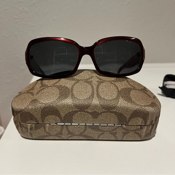 Coach Women's Burgundy Sunglasses